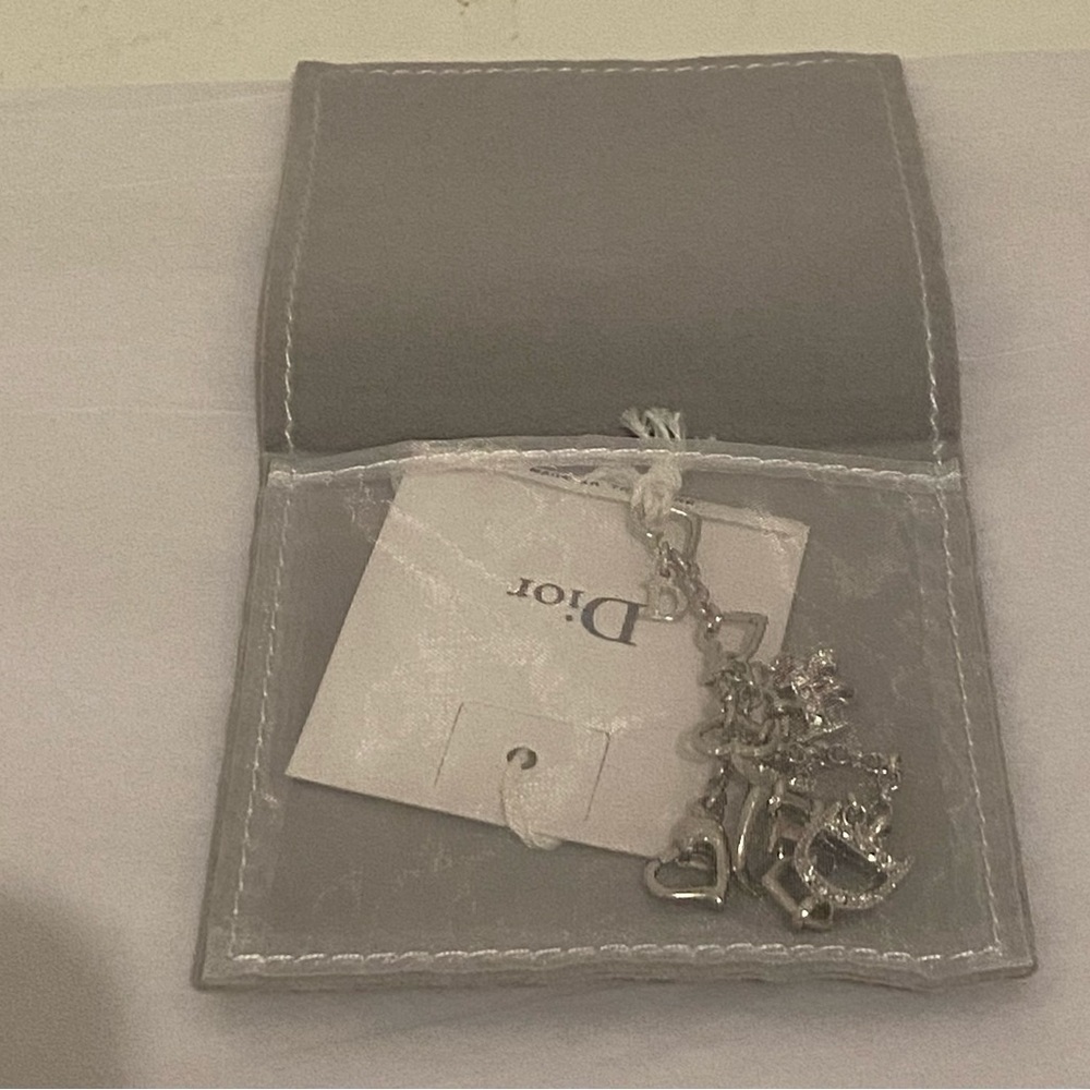 Dior Silver Lovely Rhinestone Heart Link Bracelet New With Tag 100% Authentic - Picture 6 of 12